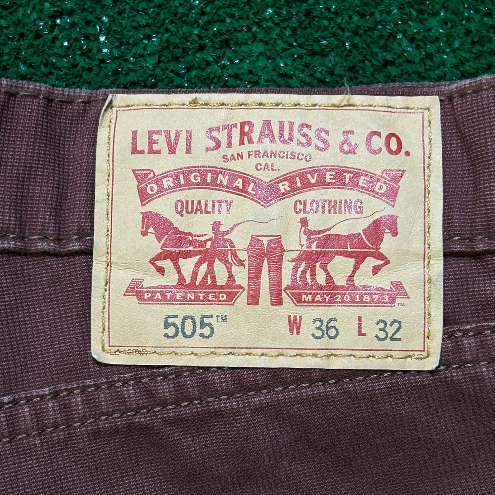 Rare Levi's 505 Bedford Cord "Rum" 36x32 - Picture 6 of 14